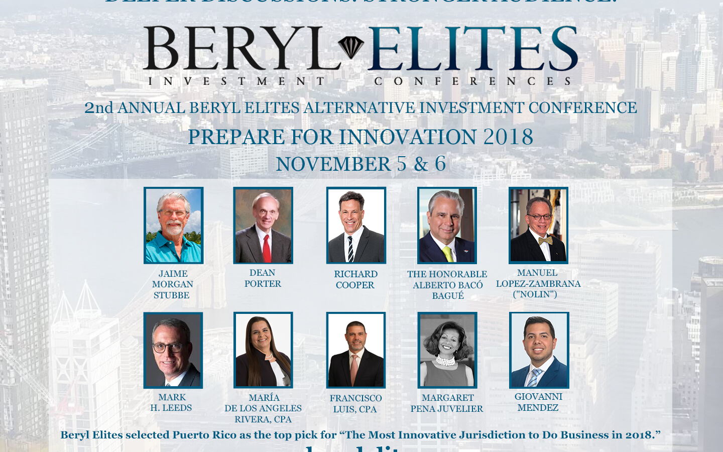 Beryl Elites Panelist Group Puerto Rico