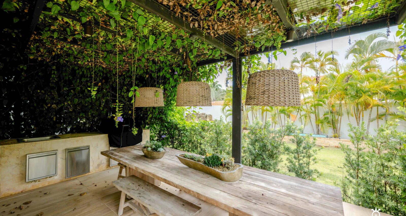 Tropical Outdoor Dining Area Puerto Rico