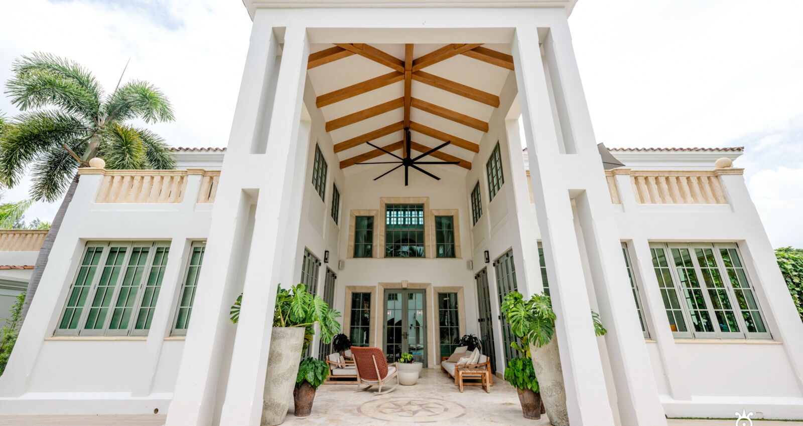 Back Grand Entrance Puerto Rico Mansion